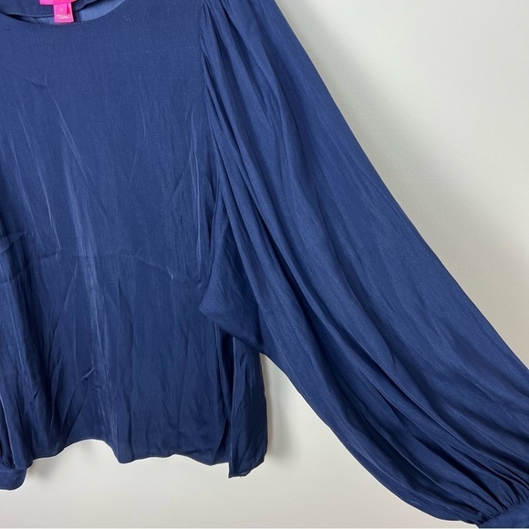Lilly Pulitzer Navy Blue‎ Maisel Top - Picture 4 of 12